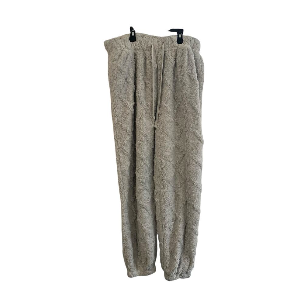 No Boundaries Sherpa Fleece Lounge Pants Plush Teddy Bear Joggers Size Medium